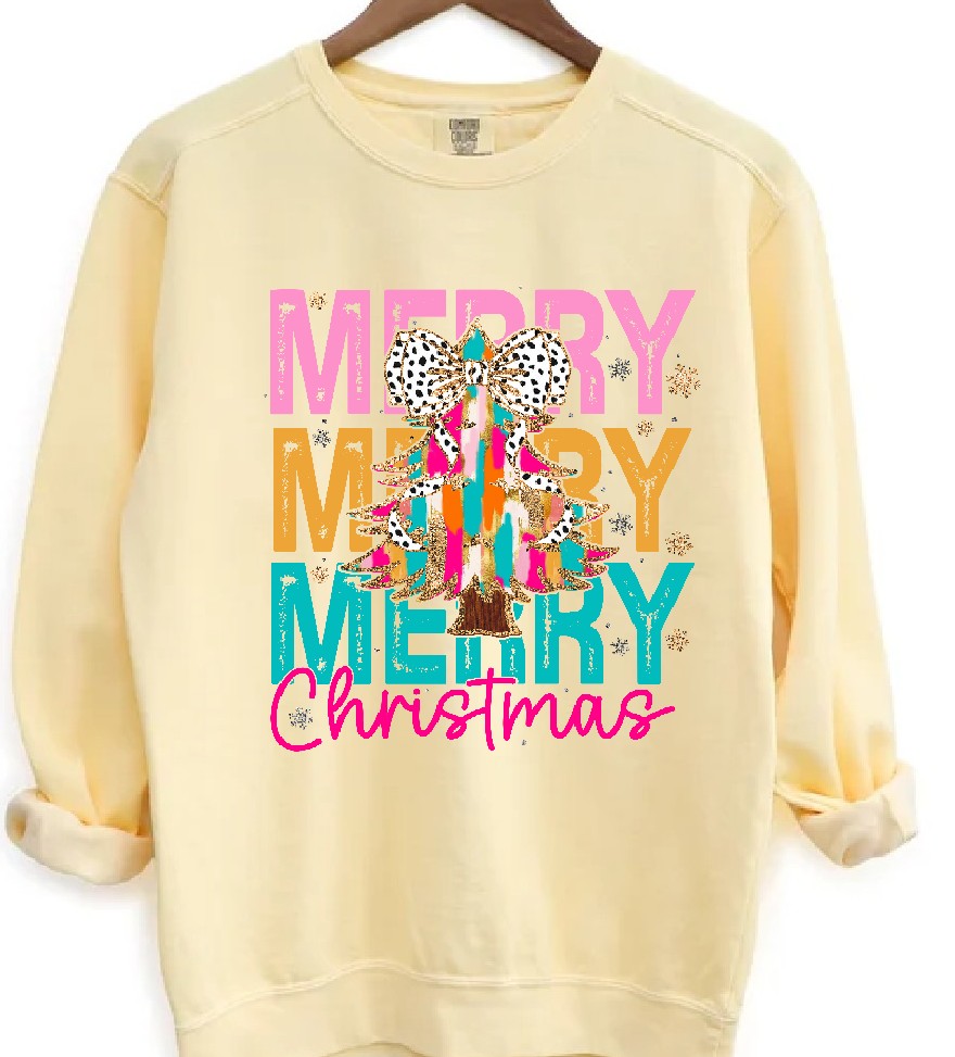 MERRY CHRISMTAS (COMFORT COLORS SWEATSHIRT OR TSHIRT)